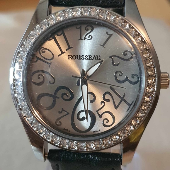 Rousseau Accessories - *NWOT* Rousseau #9663 Silver/Rhinestone Leather Women's Watch New without tag.
